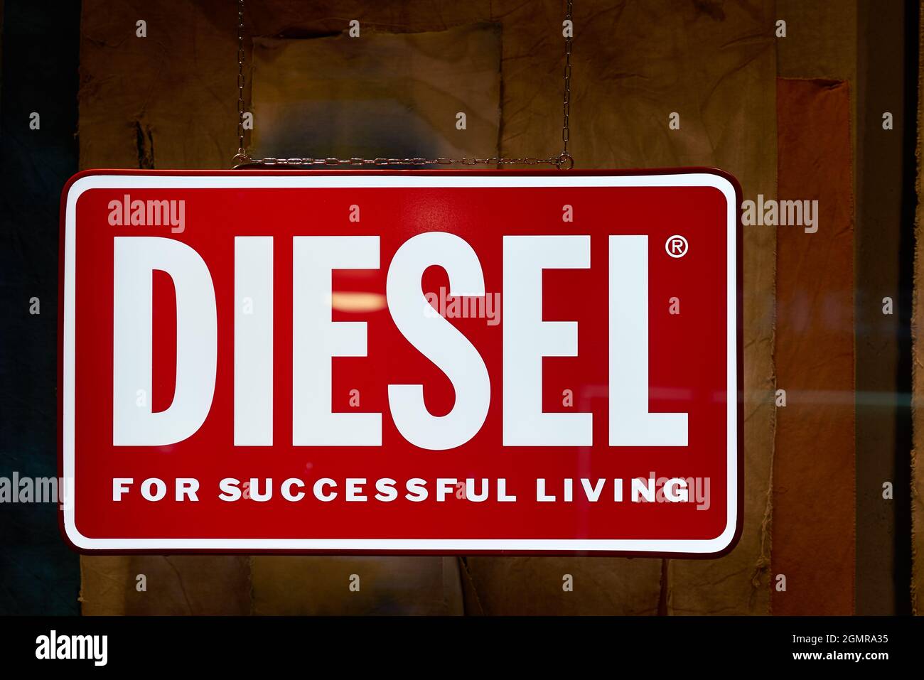 Geschäft des Modelabels Diesel am Kurfürstendamm in Berlin Stockfoto