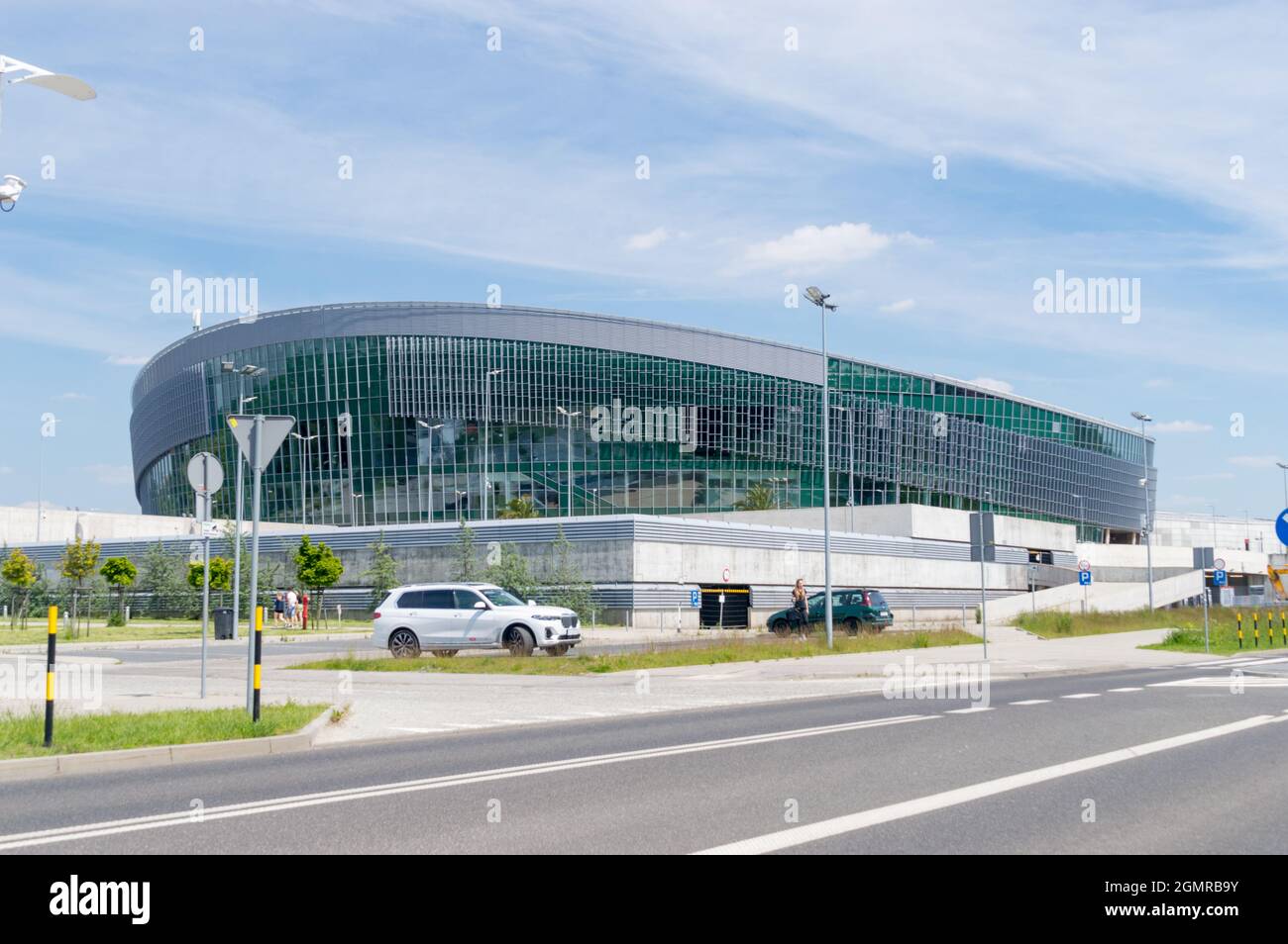 Gliwice, Polen - 4. Juni 2021: Gliwice Arena, Mehrzweckhalle in Gliwice. Stockfoto
