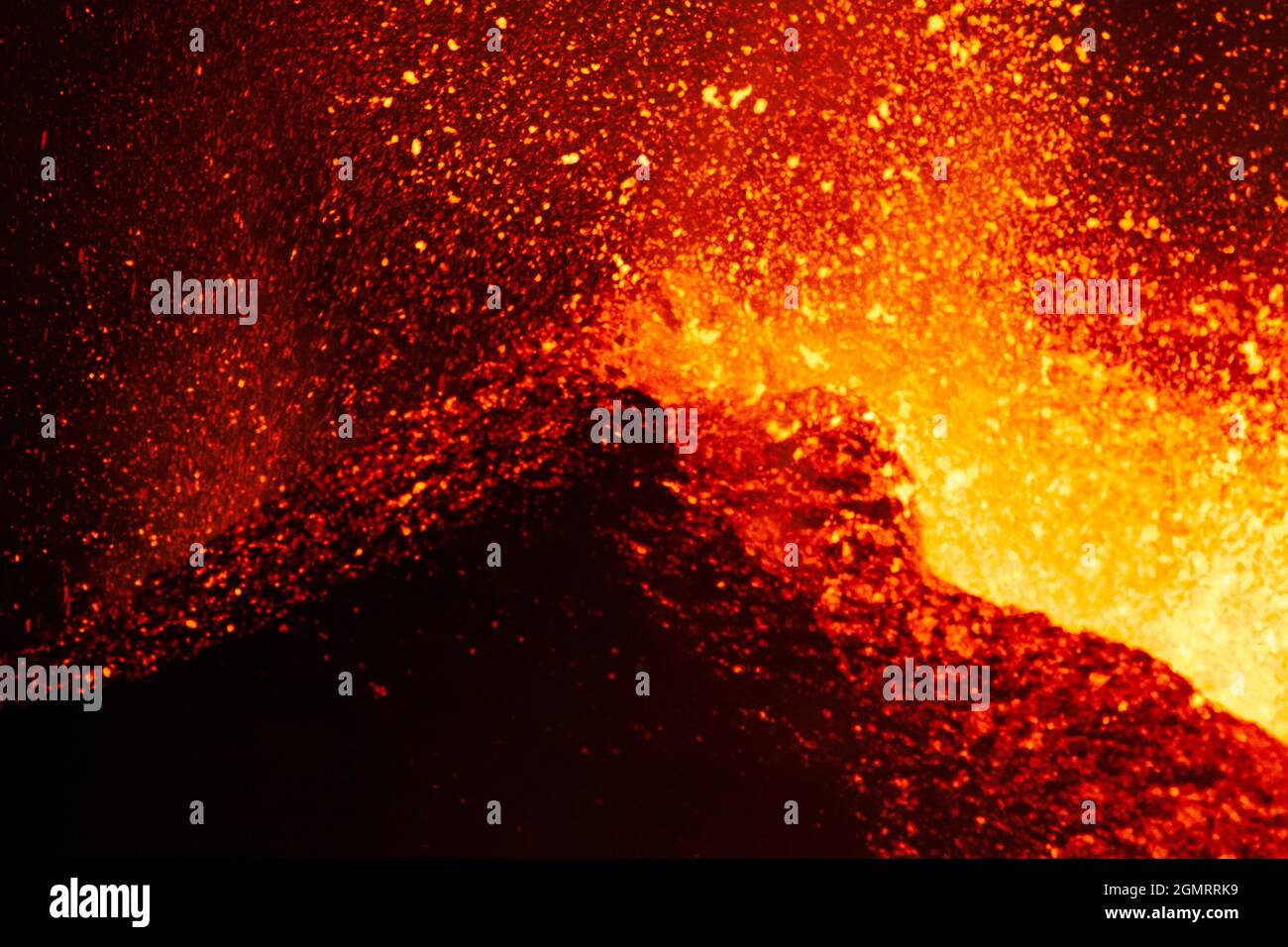 Eruption des Vulkans Eyjafjallajokull, Island, 2010 Stockfoto