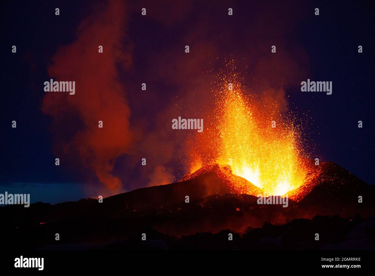 Eruption des Vulkans Eyjafjallajokull, Island, 2010 Stockfoto