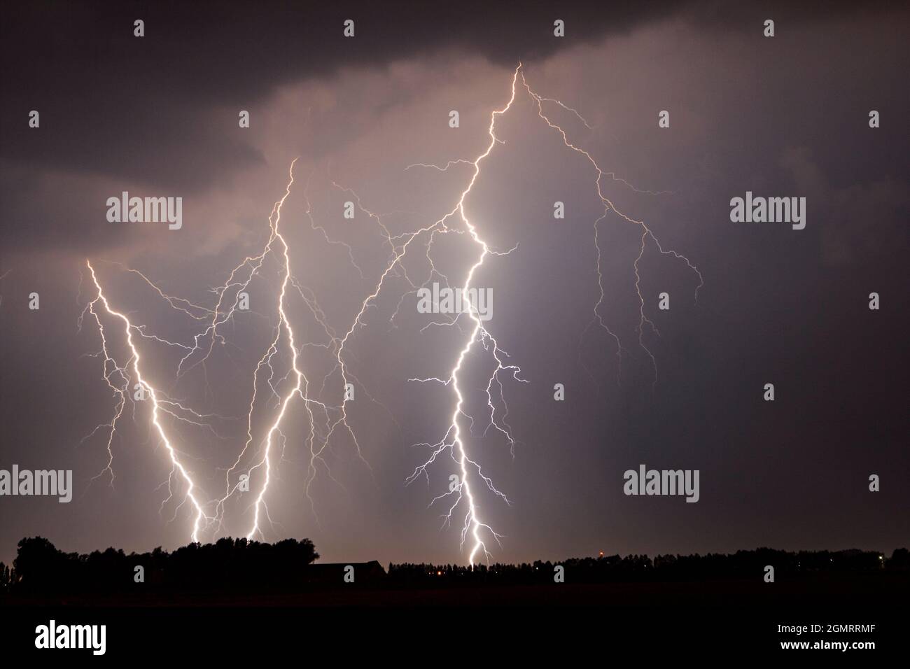 Blitzeinschlag Stockfoto