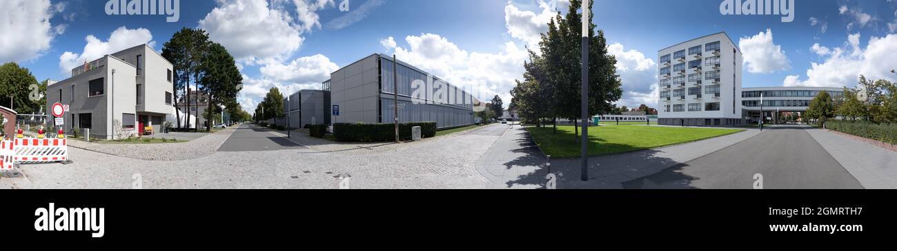 Bauhaus, erste Schule für Industriedesign. Dessau, Deutschland Stockfoto