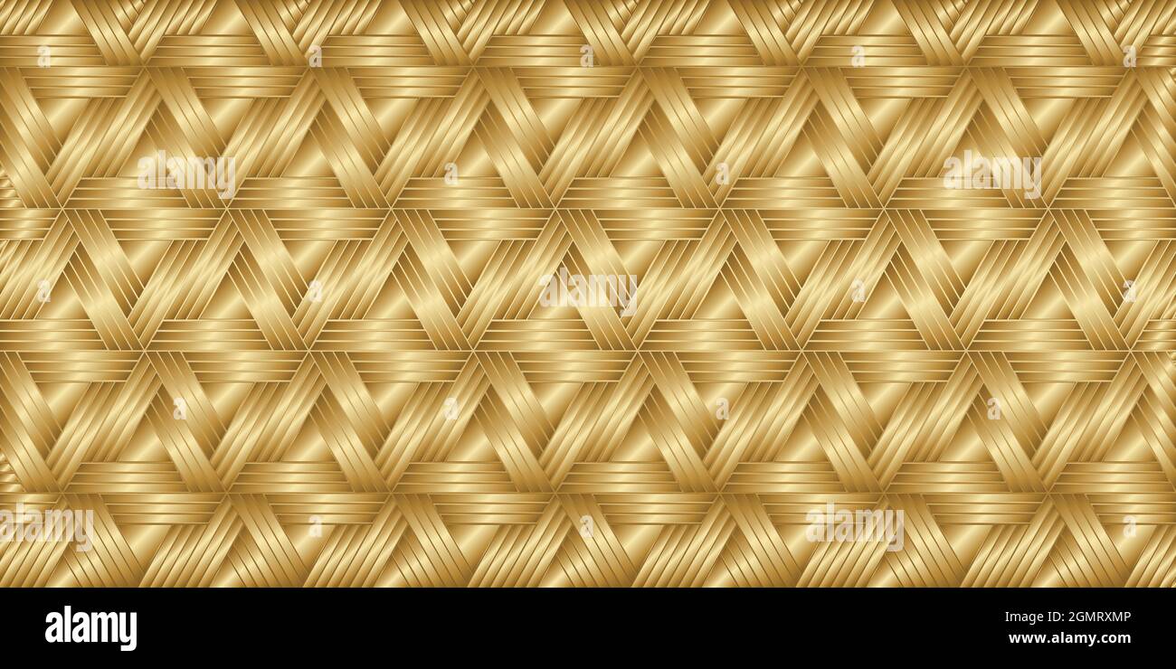 Geometrisches Muster mit Webstreifen polygonale Form Luxus von Gold Hintergrund Design-Element Stock Vektor