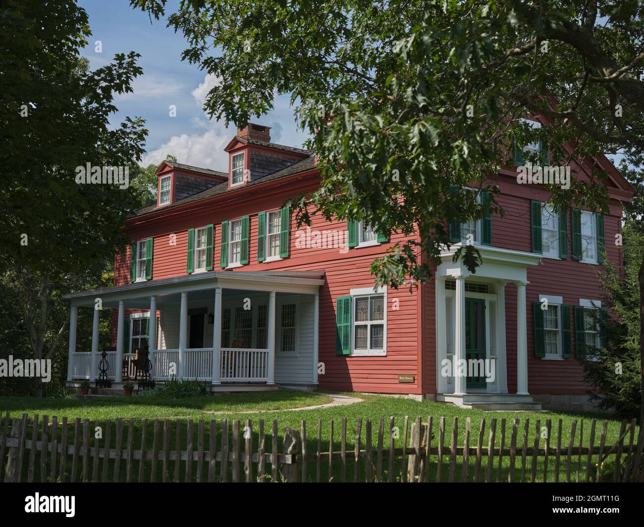 Das Haus von J. Alden Weir auf der Weir Farm National Historic Site. Stockfoto