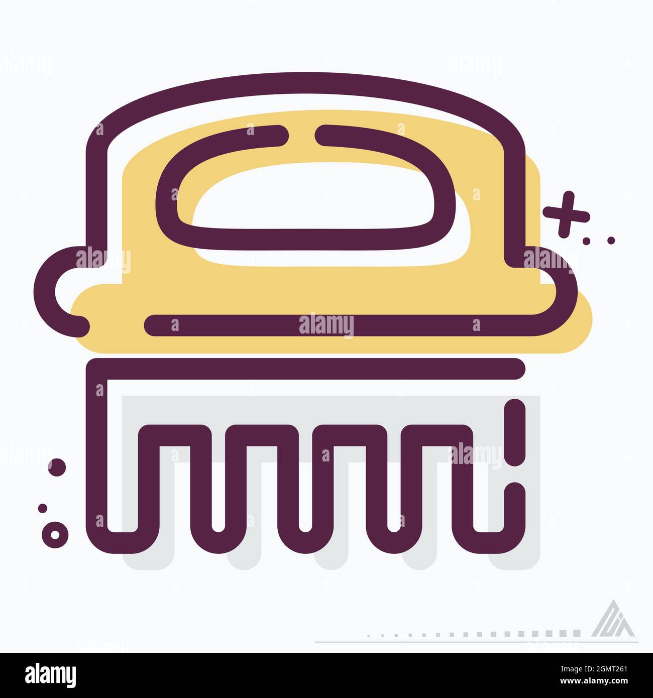 Icon Vektor von Pinsel - MBE Syle - einfache Illustration, editierbare Kontur, Design Template Vektor, gut für Drucke, Poster, Werbung, Ankündigung Stock Vektor