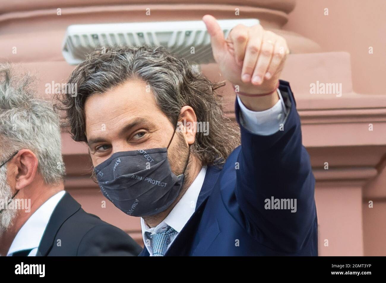 Buenos Aires, Argentinien. September 2021. Santiago Andrés Cafiero wurde während der Veranstaltung zum Minister für auswärtige Angelegenheiten, internationalen Handel und Gottesdienste ernannt.nach der politischen Krise der Regierung von Alberto Fernandez in Argentinien waren Minister und Beamte bei der Vereidigung der neuen Minister im Regierungshaus in Buenos Aires, Argentinien, anwesend. (Foto: Manuel Cortina/SOPA Images/Sipa USA) Quelle: SIPA USA/Alamy Live News Stockfoto