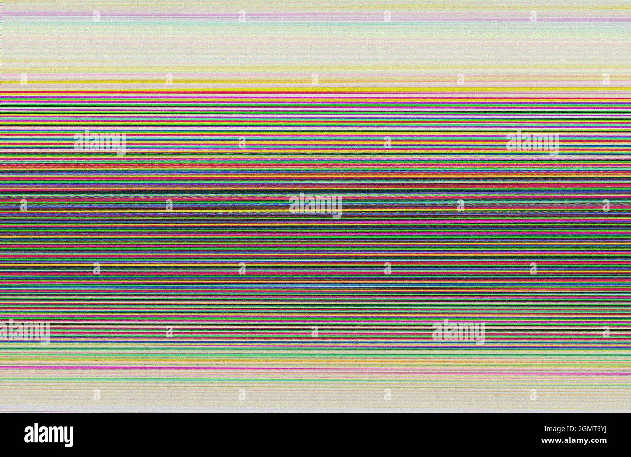 Mehrfarbiger gestreifter Hintergrund, Textur. Modernes digitales Design Grafikmuster, Dateifehler. Stockfoto