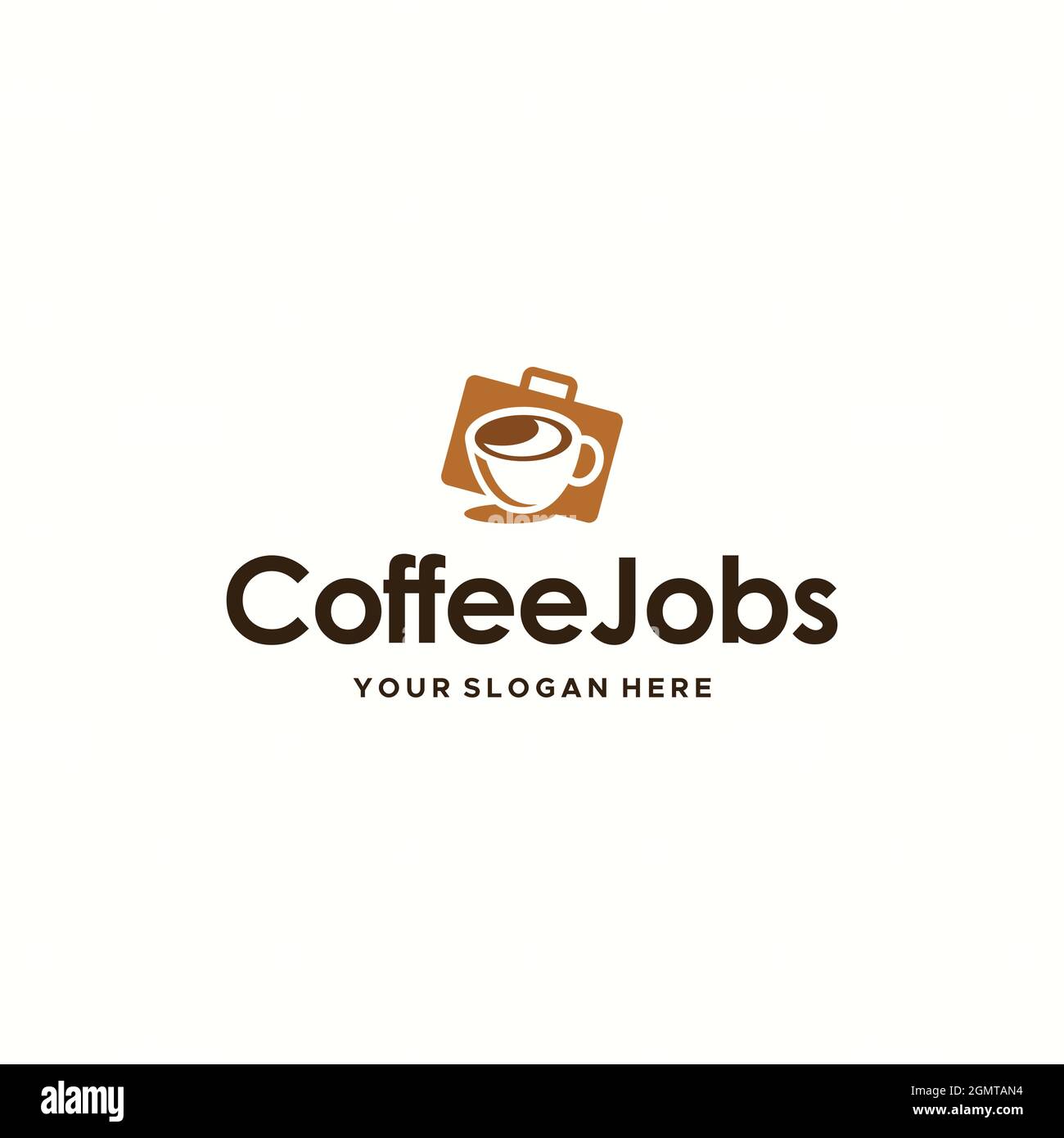 Moderne Kaffee Jobs professionelle Tasse Logo-Design Stock Vektor