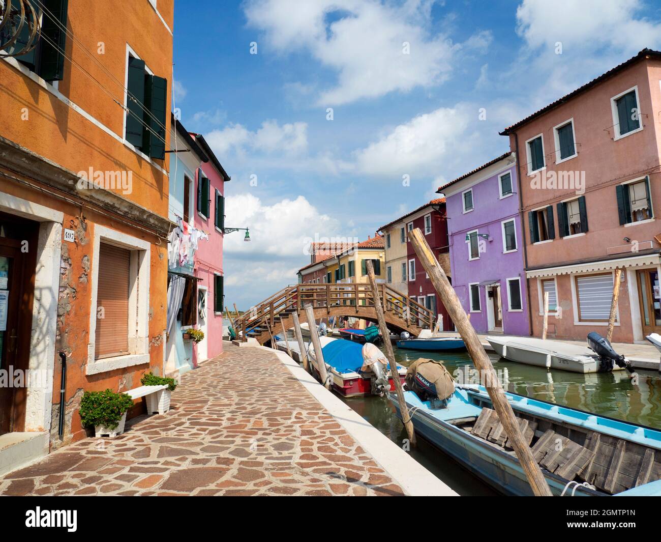 Burano, Venedig, Italien - 6. September 2017 Burano ist eine Insel in der Lagune von Venedig, 7 km nördlich von Venedig selbst - es ist ein langer Dampf von 40 Minuten Stockfoto