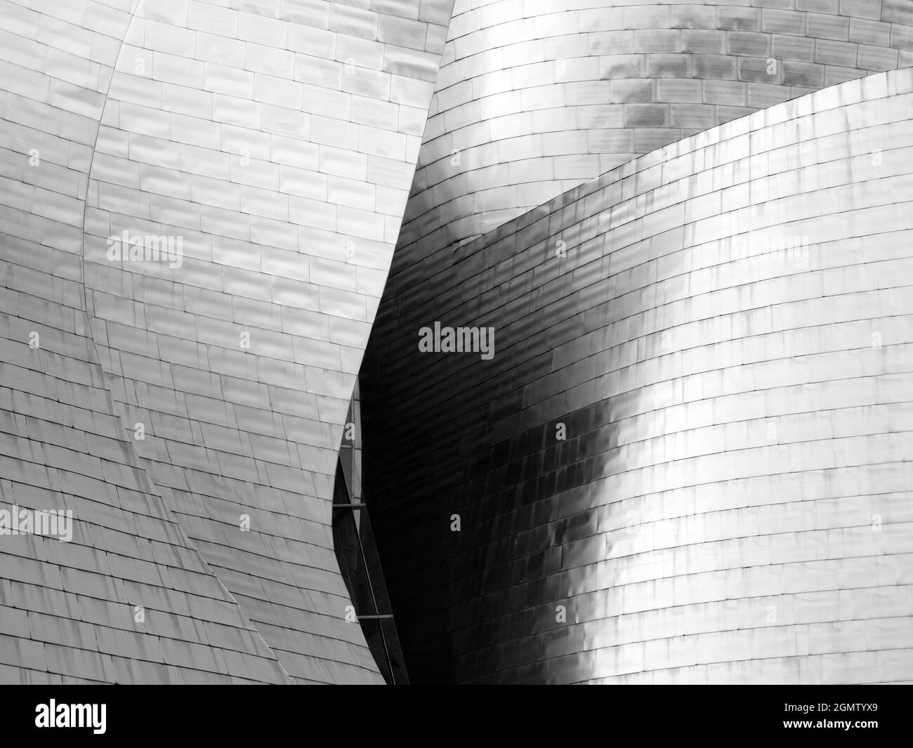 Bilbao, Spanien - 8. September 2015; keine Menschen im Blick. Das Guggenheim Museum in Bilbao ist ein weltberühmtes Museum für moderne Kunst, das von Canadian-Amer entworfen wurde Stockfoto