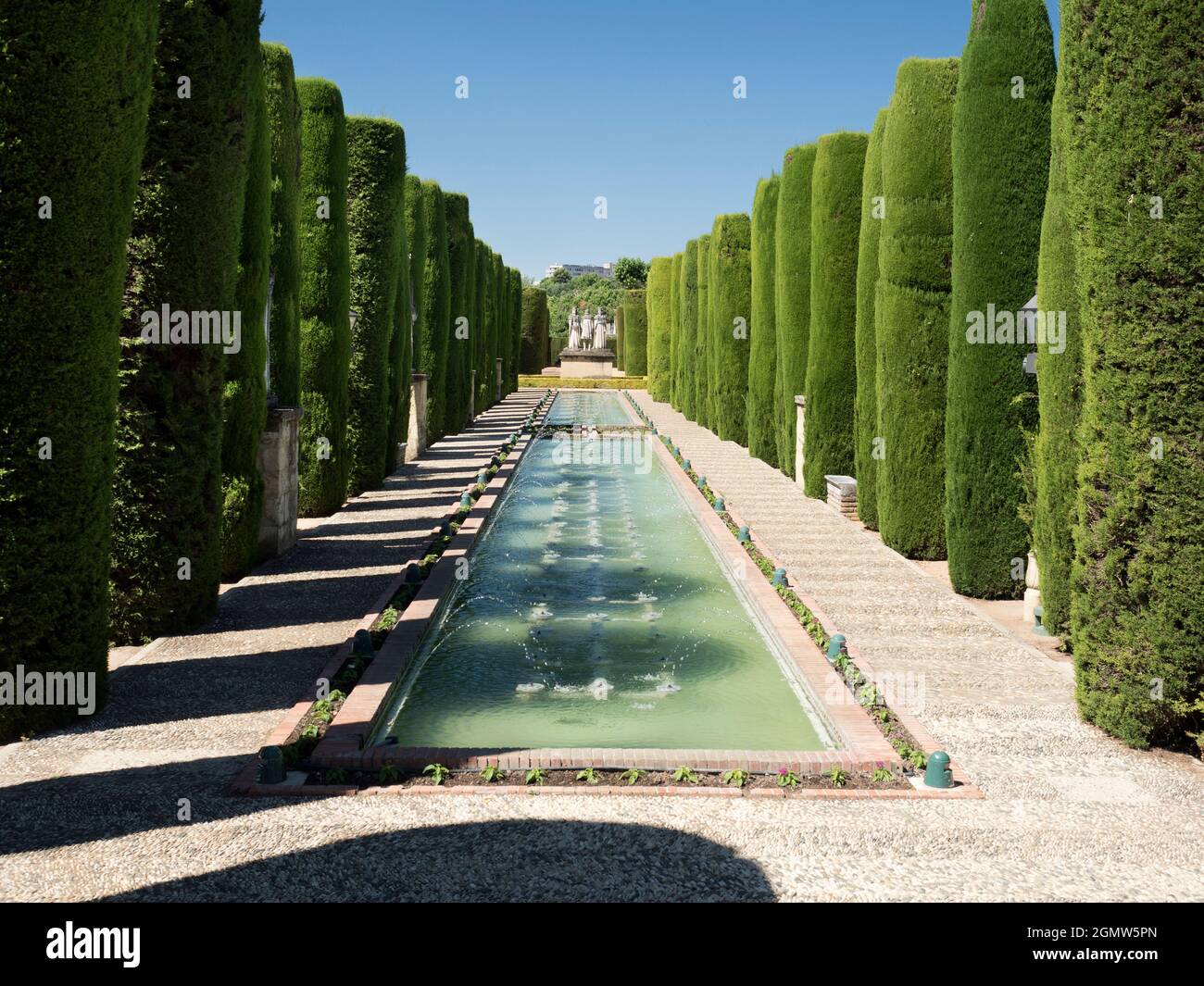 Cordoba, Spanien - 16. Juni 2015; keine Menschen im Blick. Der Alcazar de los Reyes Cristianos (Alcazar der christlichen Könige), auch bekannt als der Alcazar von C. Stockfoto