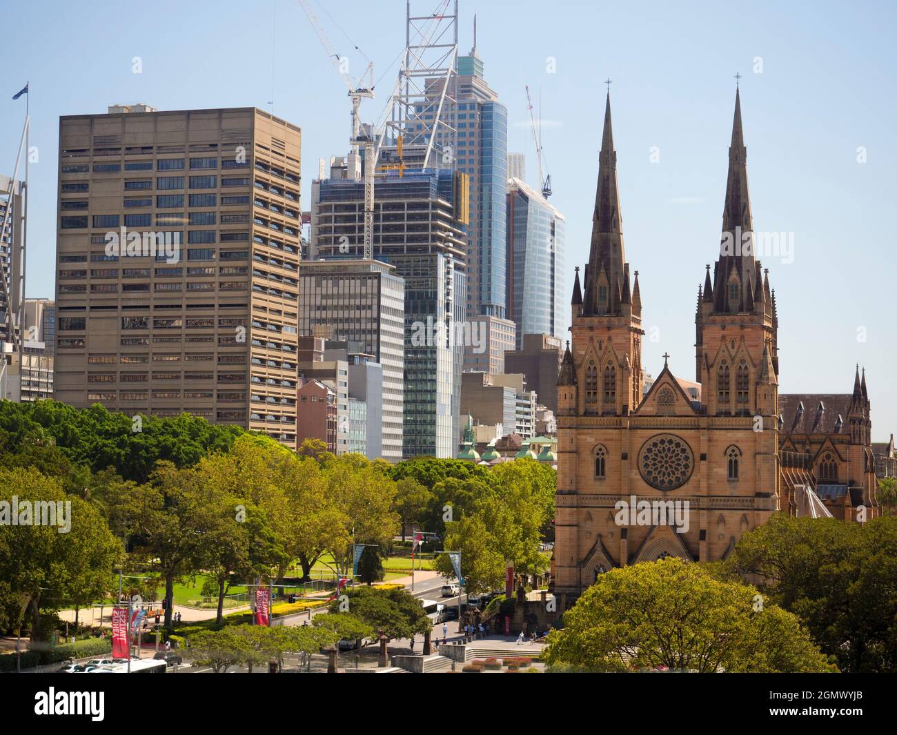 Sydney, Australien - 18. Februar 2019 Trotz seines großartigen gotischen Innenraums wurde die katholische Kathedrale St. Mary's erst 1933 fertiggestellt. Vorher Stockfoto