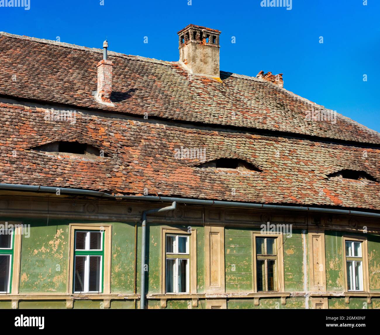 Sibiu, Rumänien - 7. Oktober 2018 das historische Sibiu in Translyvania wurde im 12. Jahrhundert gegründet und ist ein kulturelles Zentrum Rumäniens Stockfoto