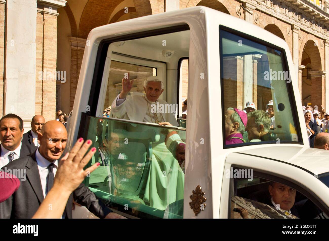 Papst Benedikt XVI., Loreto, Anarea, Italien, Europa Stockfoto