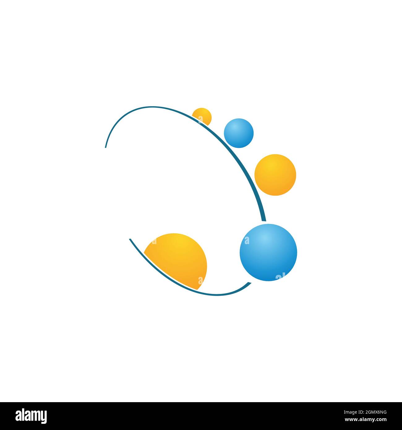 Rotierende Technologie Logo Symbol flach Konzept Vektor Grafik-Design Stock Vektor