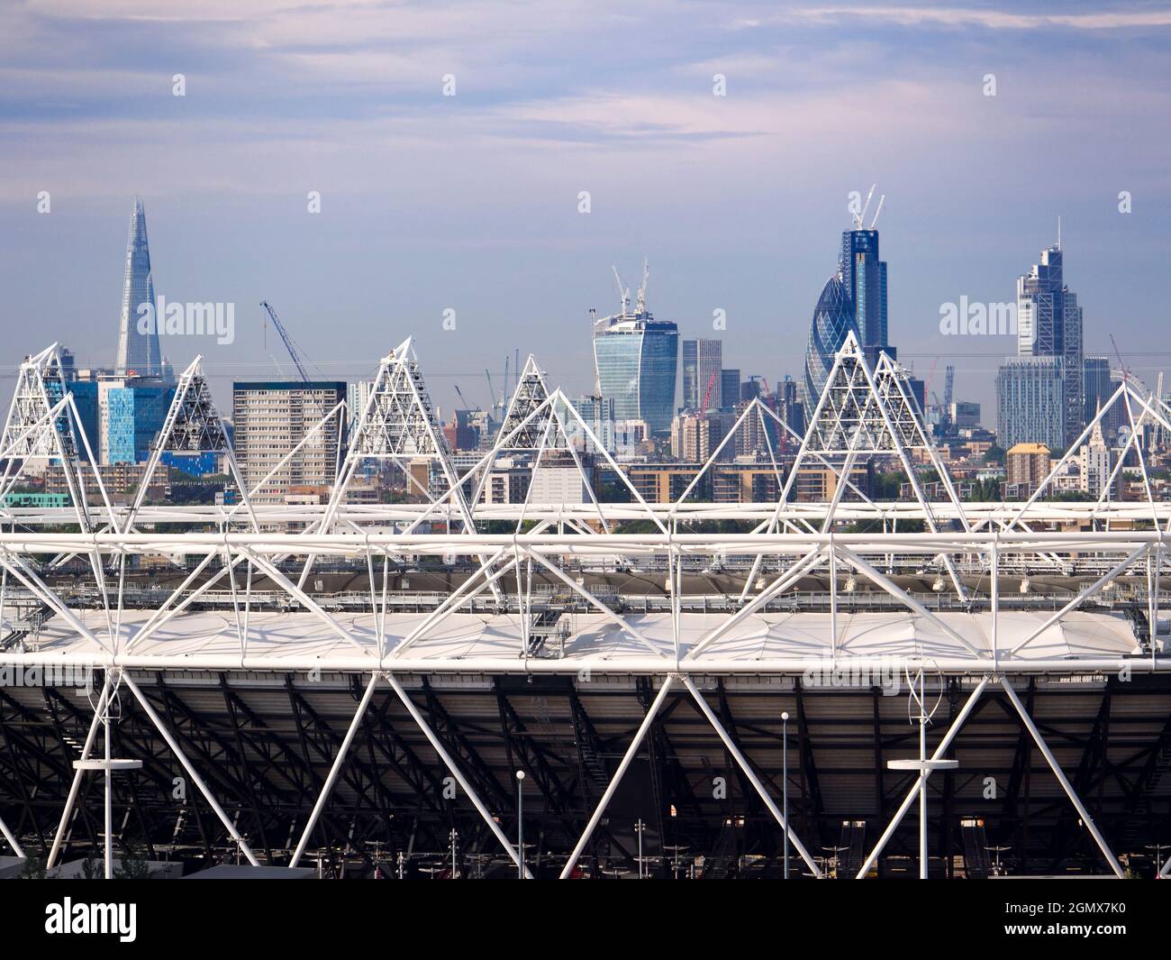 Die Olympischen Spiele 2012 in London waren eine der erfolgreichsten in der modernen Geschichte. Und dies ist das wichtigste Olympiastadion in Stratford, wo viele der AT Stockfoto