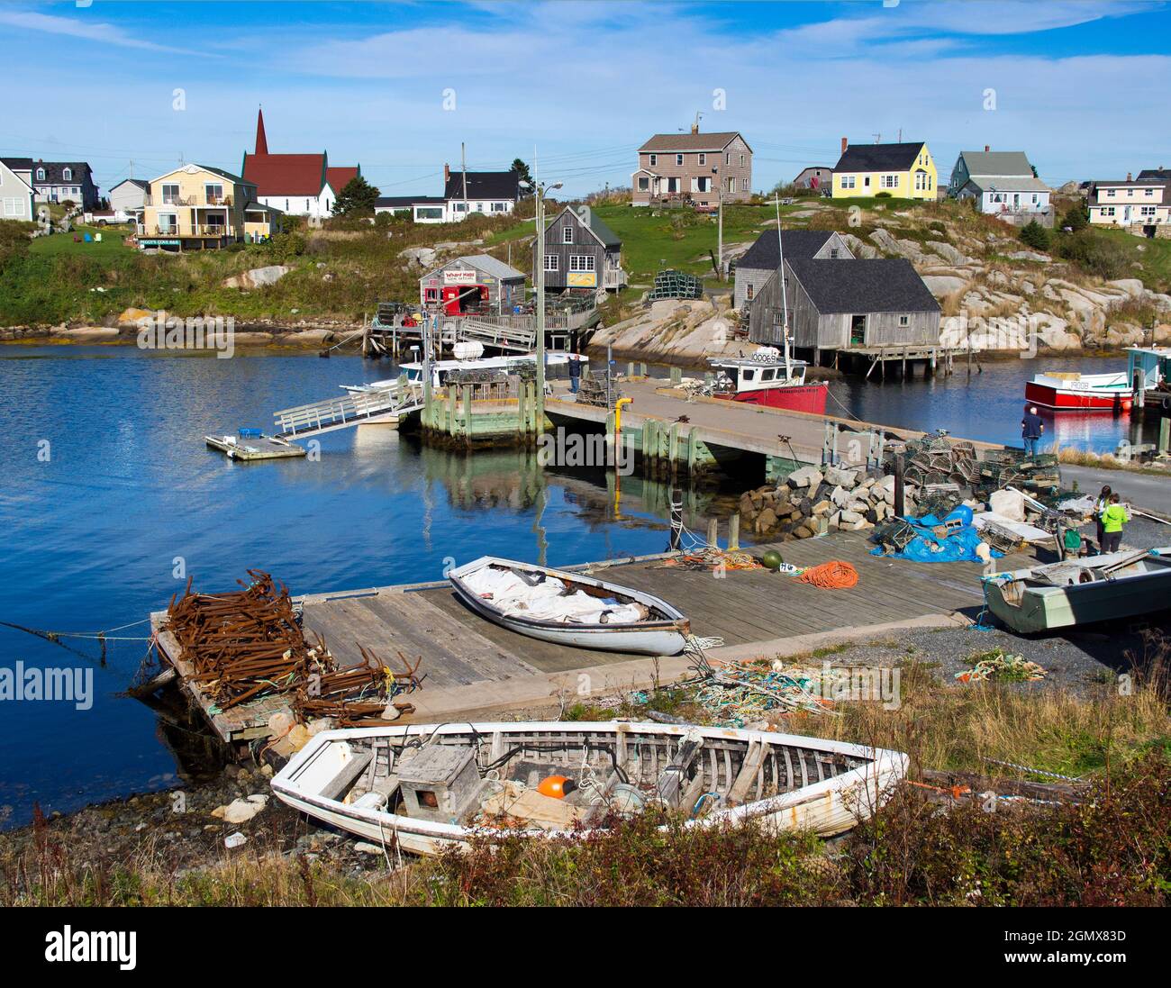 Peggy's Cove, Nova Scotia, Kanada - 11. Oktober 2013 Peggy's Cove ist ein winziges, malerisches Fischerdorf am Ostufer der St. Margarets Bay i Stockfoto