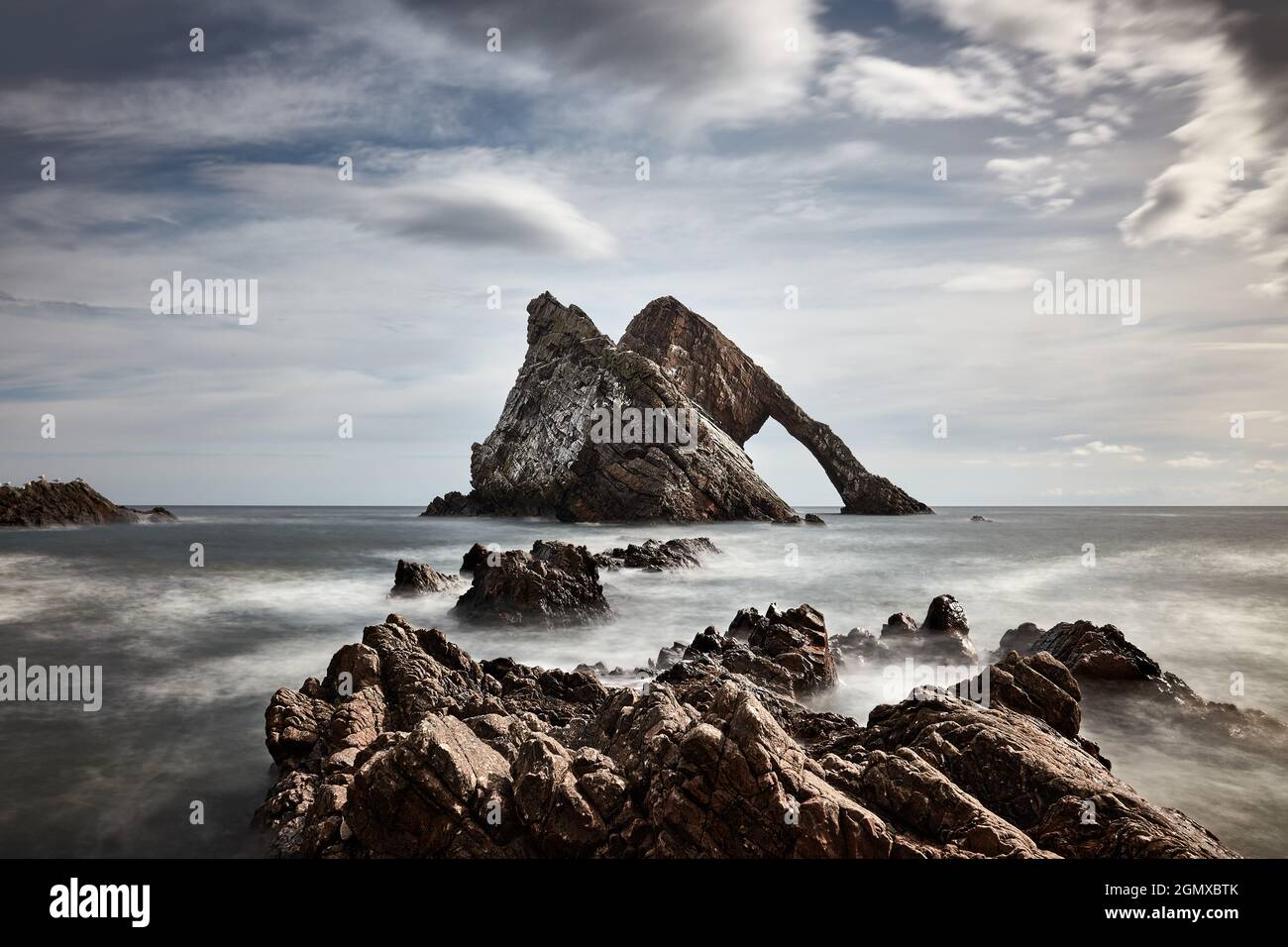 Bowfiddle Rock Stockfoto
