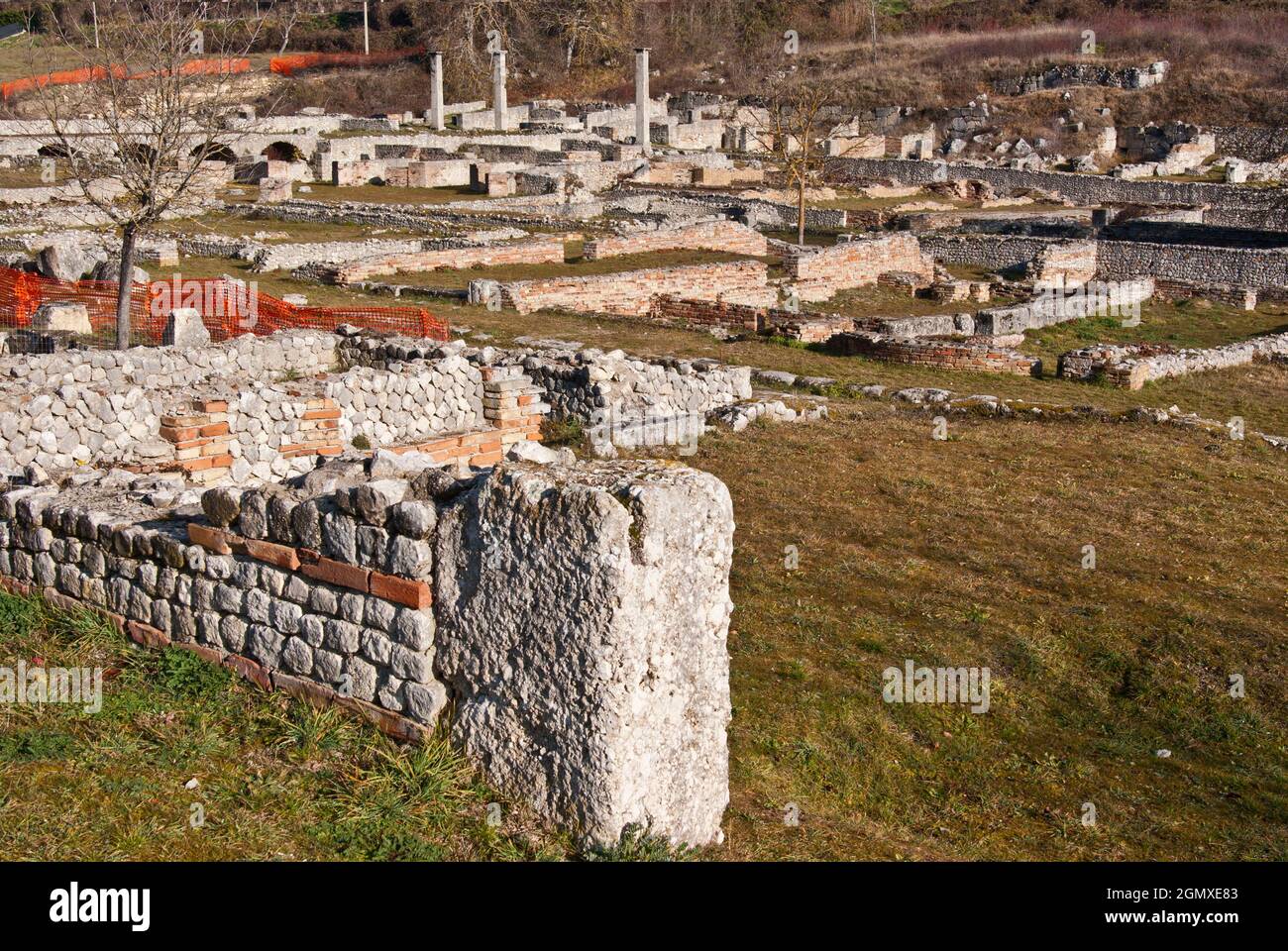 Archäologische Stätte Alba Fucens, Massa d'Albe, L'Aquila, Abruzzen, Italien, Europa Stockfoto