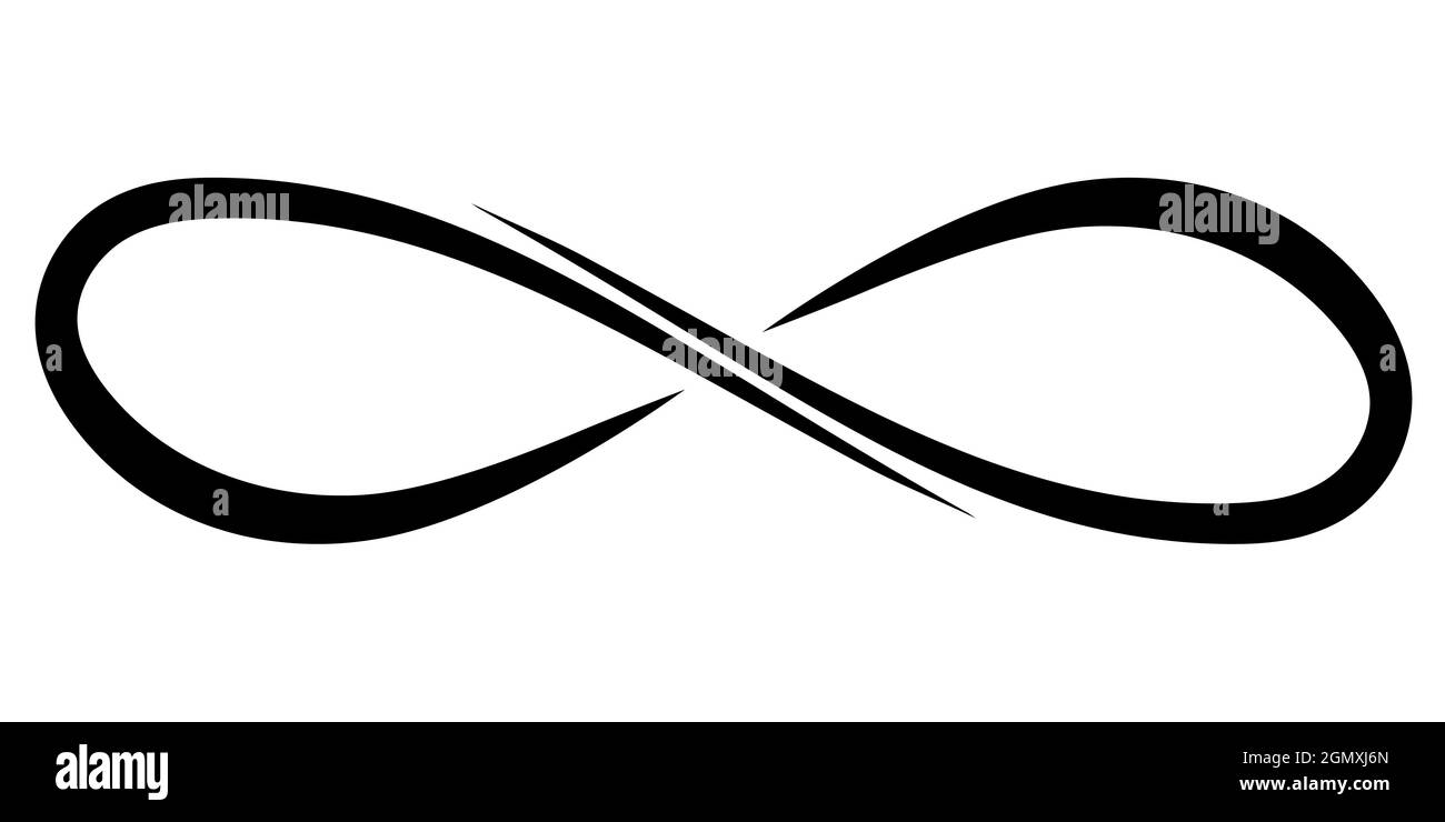 Kalligraphisches Logo Zeichen Unendlichkeit, Symbol Unendlichkeit Ewigkeit Stock Vektor
