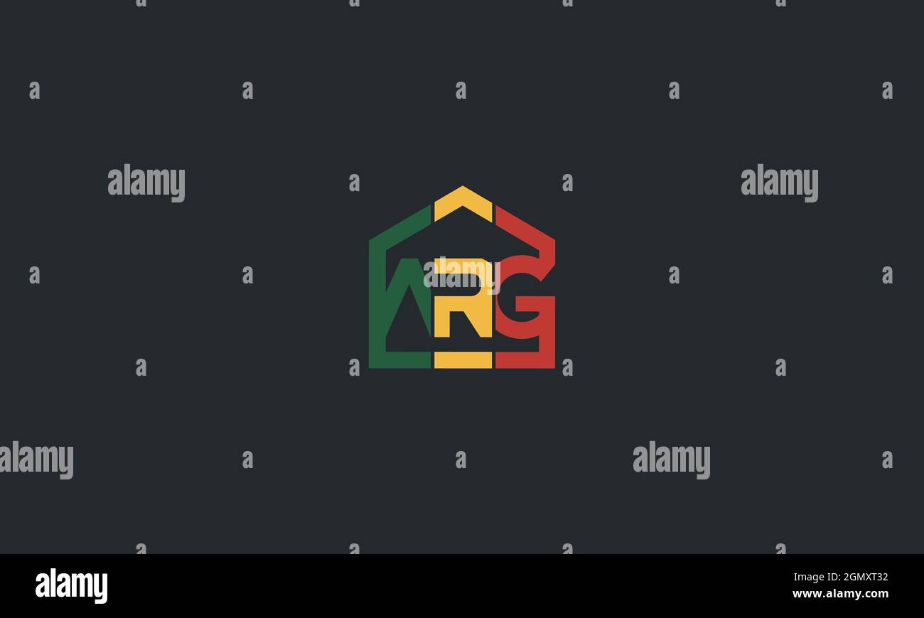 BUCHSTABEN ARG REAL ESTATE LOGO DESIGN ZUR ILLUSTRATION VERWENDEN Stock Vektor