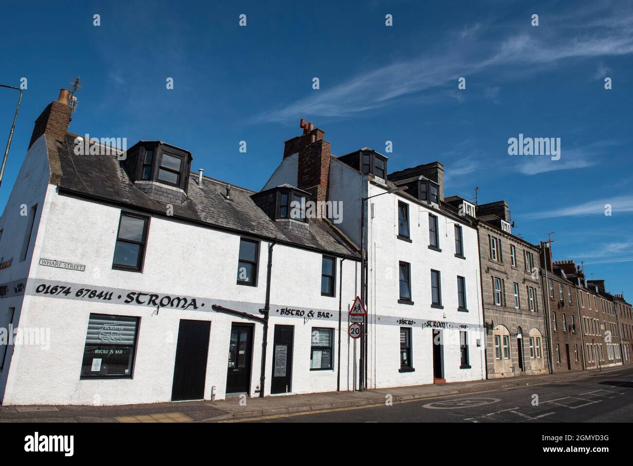 Stroma Bistro, Wharf Street, Montrose, Angus, Schottland. Stockfoto