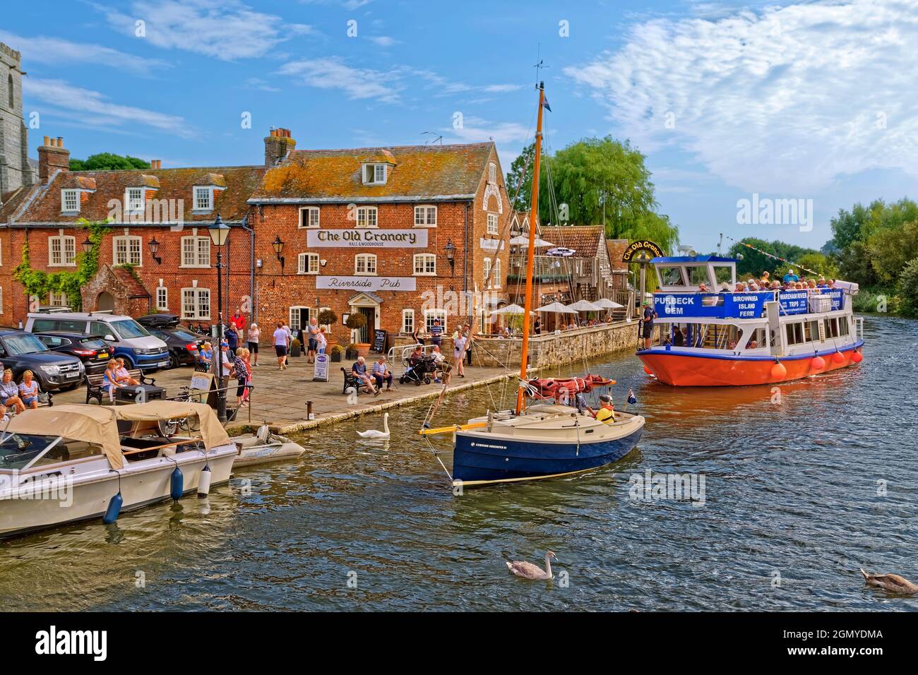 River Frome in Wareham, Isle of Purbeck, Dorset, England. Stockfoto