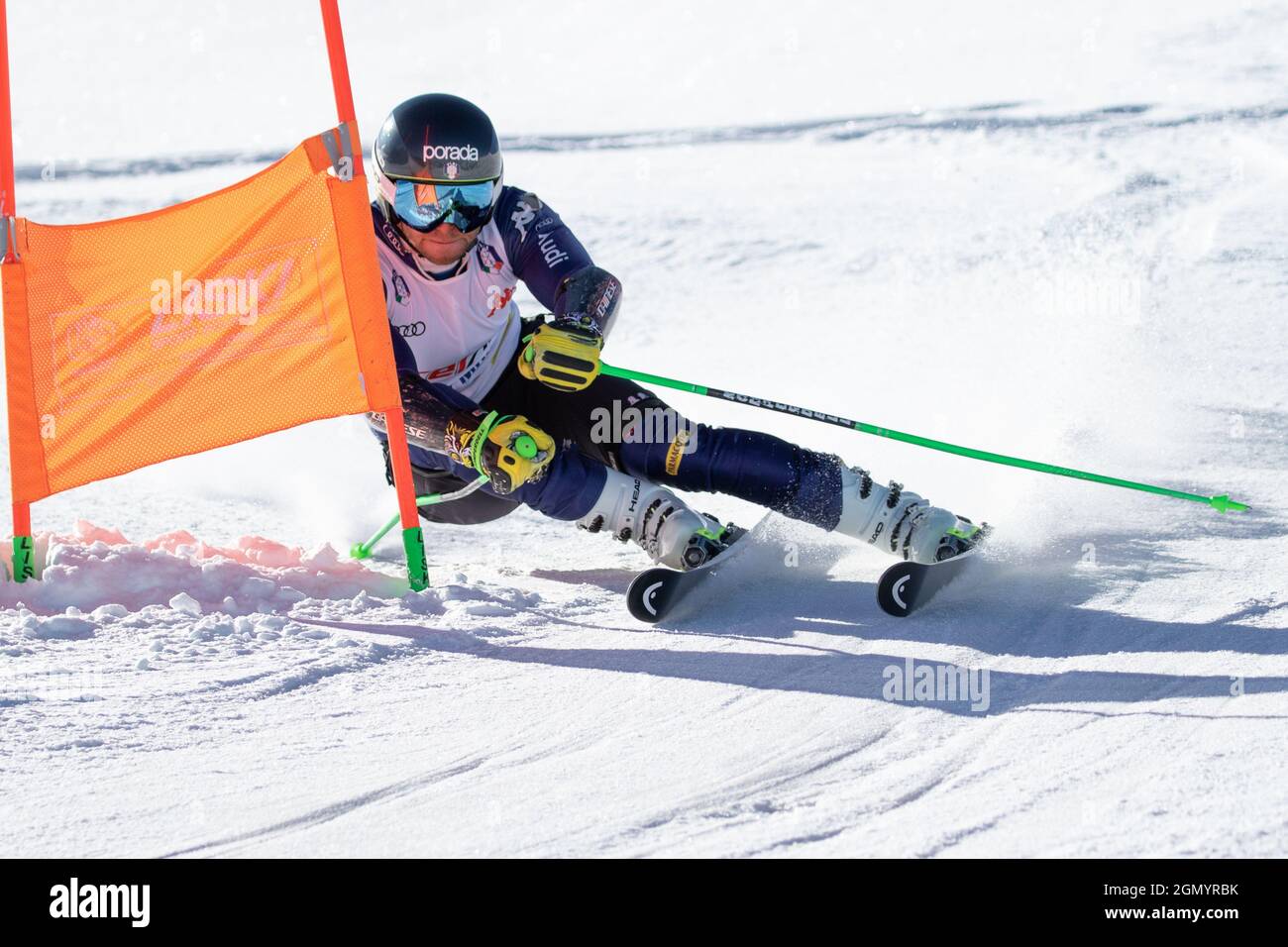 Molteni Nicolo Cervinia Zermatter Gletscher @FabrizioMalisan - @skiracingcoach Stockfoto