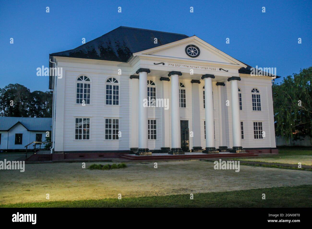 Neveh Shalom Synagoge in Paramaribo, Hauptstadt von Suriname. Stockfoto