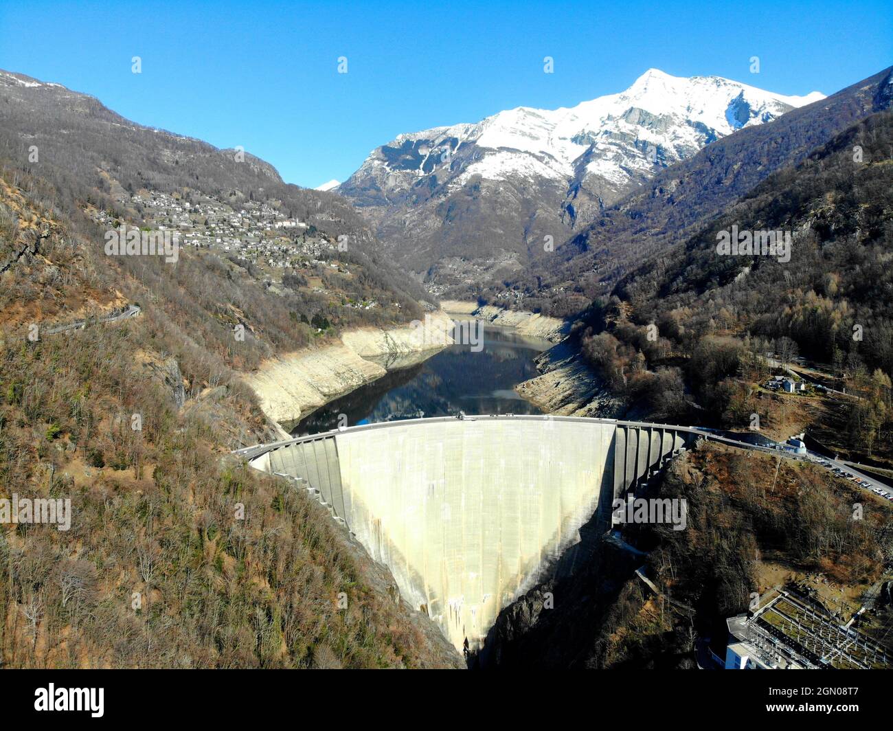 Lago di Vogorno / Valle Verzasca Stockfoto