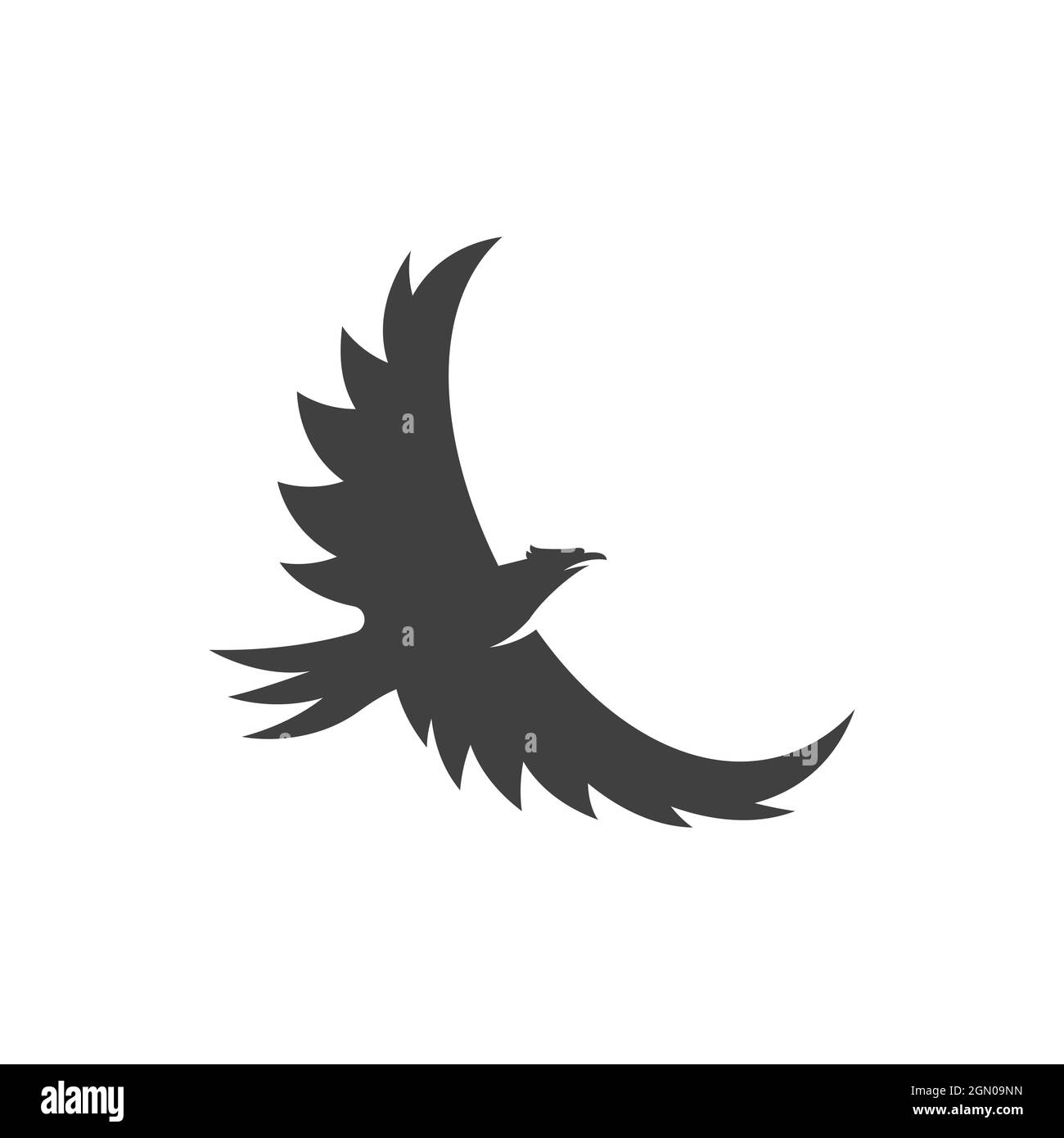 Falcon Flügel Symbol Vorlage Vektor Illustration Design Stockfoto