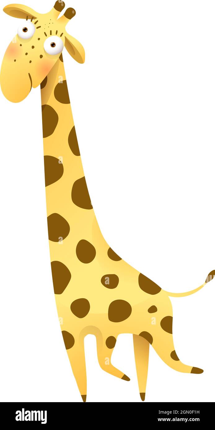 Giraffe für Kinder hübsch und lustig Tier Cartoon Stock Vektor