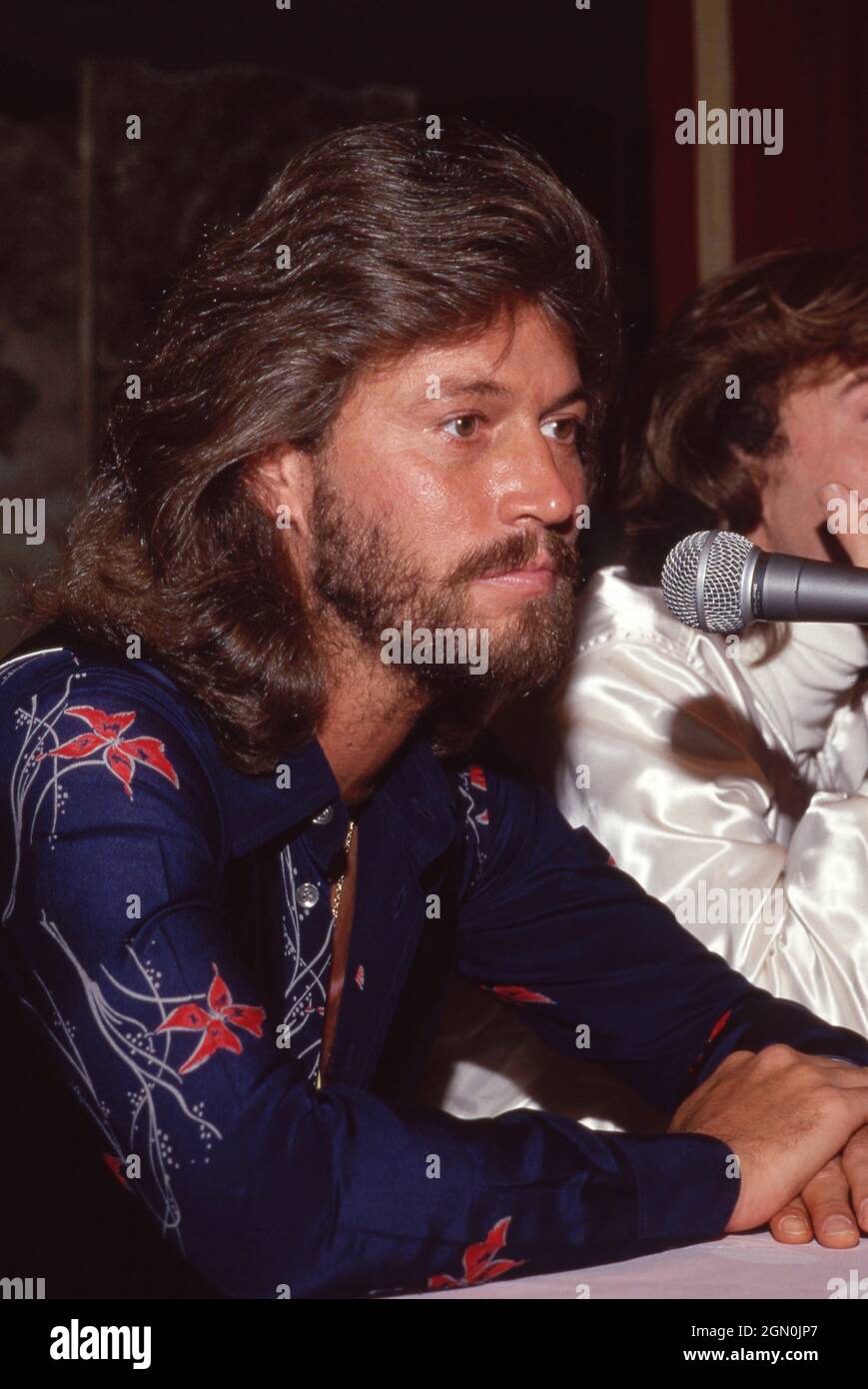 Barry Gibb von Bee Gees um die 1970er Jahre Credit: Ralph Dominguez/MediaPunch Stockfoto
