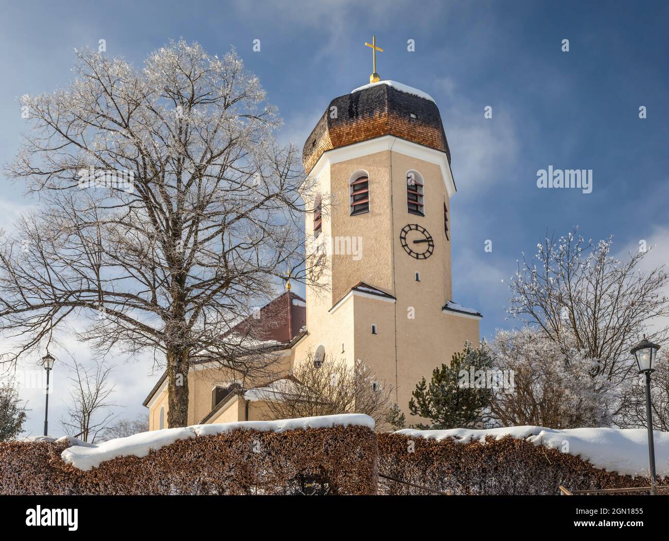 Christkönigskirche in Wildenwart, Oberbayern, Bayern, Deutschland Stockfoto