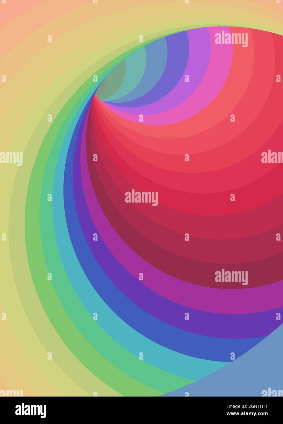 Hintergrunddarstellung: „Color Swirl Wormhole Vortex Twist Generative Art“ Stock Vektor