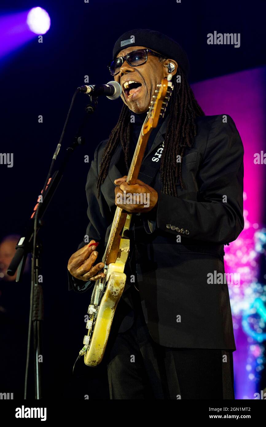 Edinburgh, Schottland, 21. September 2021, Nile Rodgers und Chic treten am 21. September 2021 live in der 02 Academy in Edinburgh auf.Quelle: Alan Rennie/Alamy Live News Stockfoto