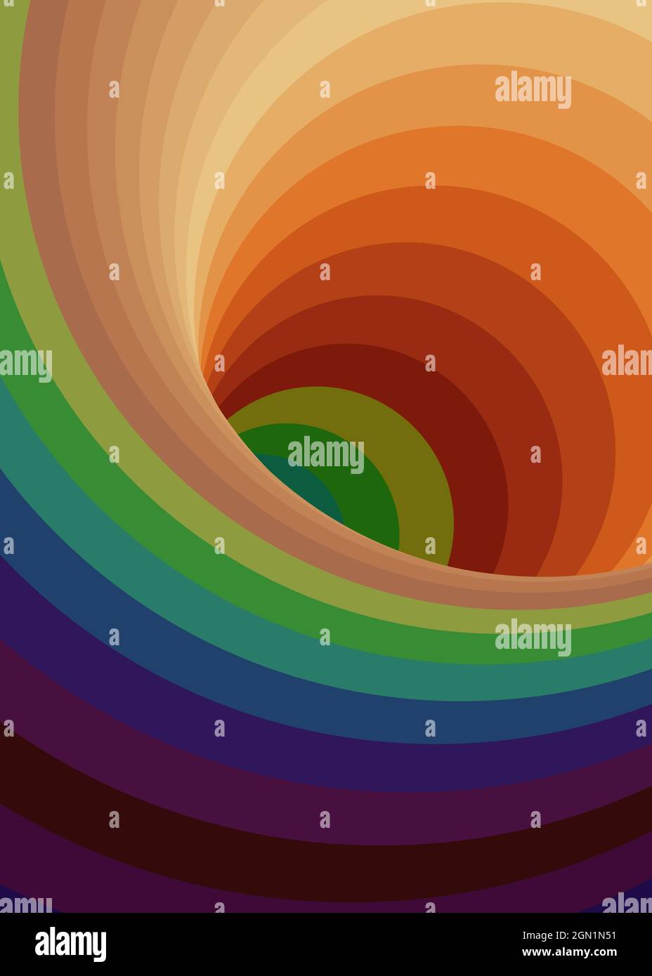 Hintergrunddarstellung: „Color Swirl Wormhole Vortex Twist Generative Art“ Stock Vektor