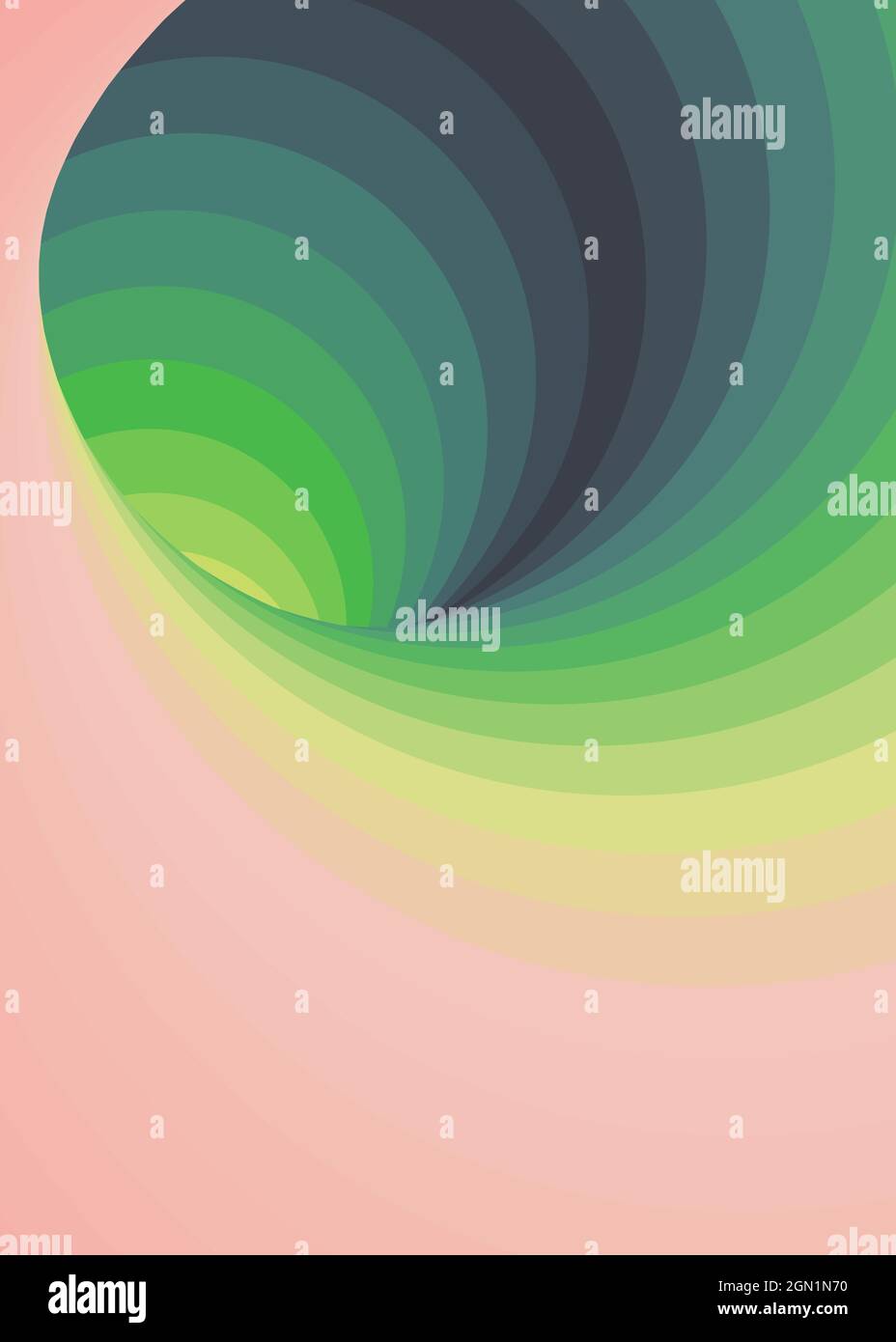 Hintergrunddarstellung: „Color Swirl Wormhole Vortex Twist Generative Art“ Stock Vektor