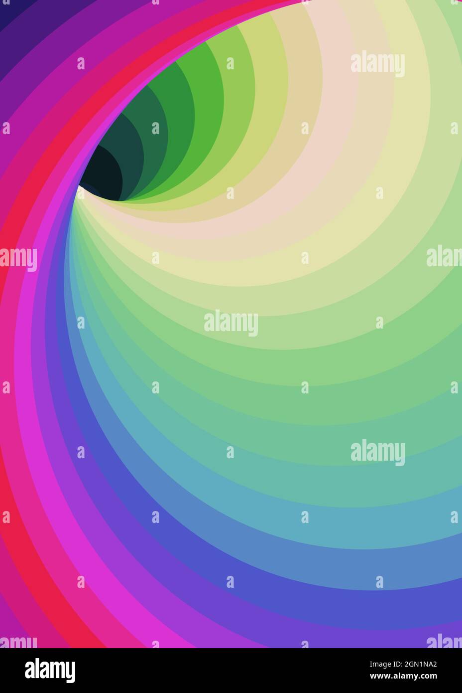 Hintergrunddarstellung: „Color Swirl Wormhole Vortex Twist Generative Art“ Stock Vektor