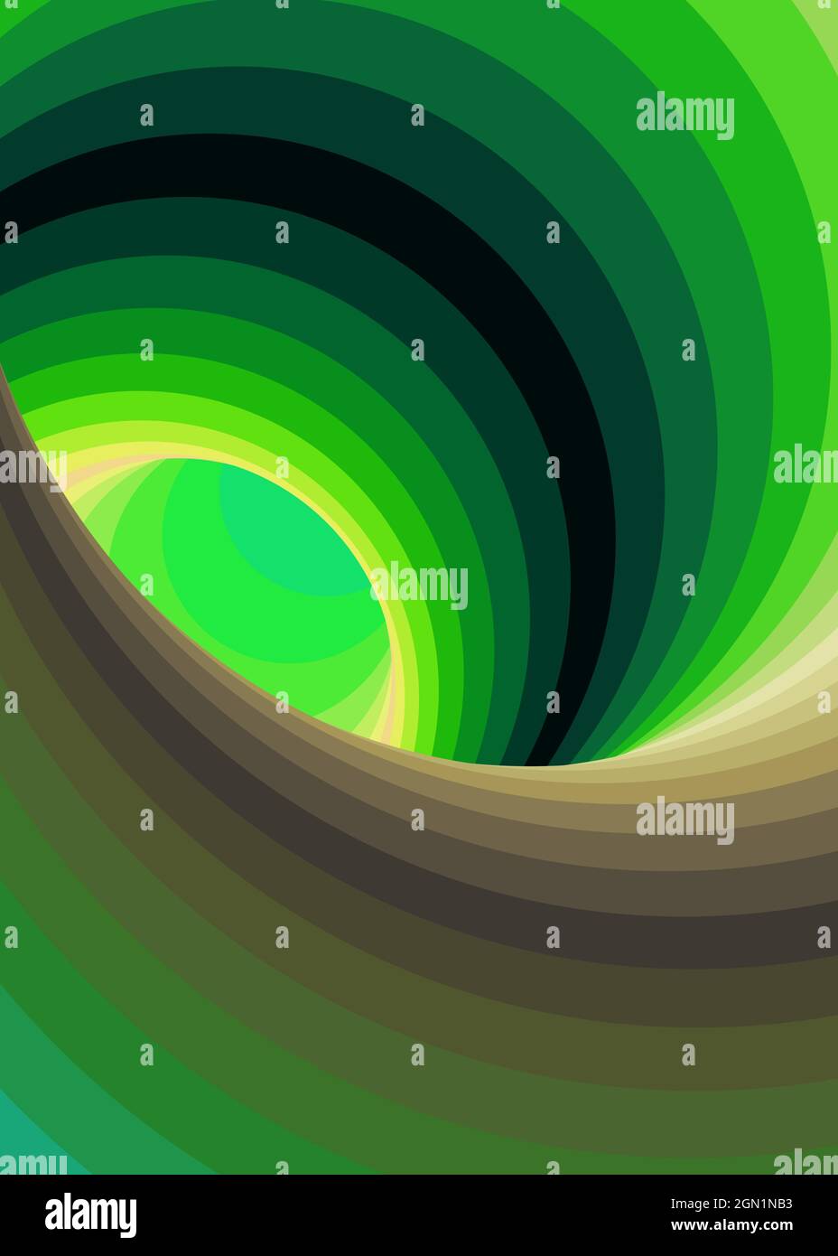 Hintergrunddarstellung: „Color Swirl Wormhole Vortex Twist Generative Art“ Stock Vektor