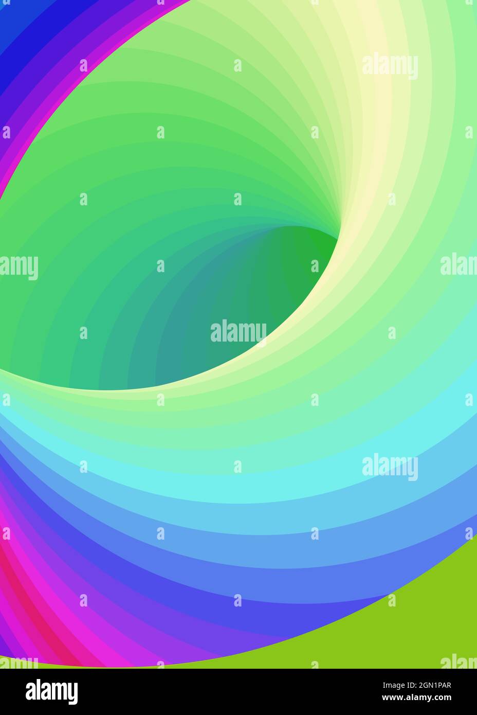 Hintergrunddarstellung: „Color Swirl Wormhole Vortex Twist Generative Art“ Stock Vektor