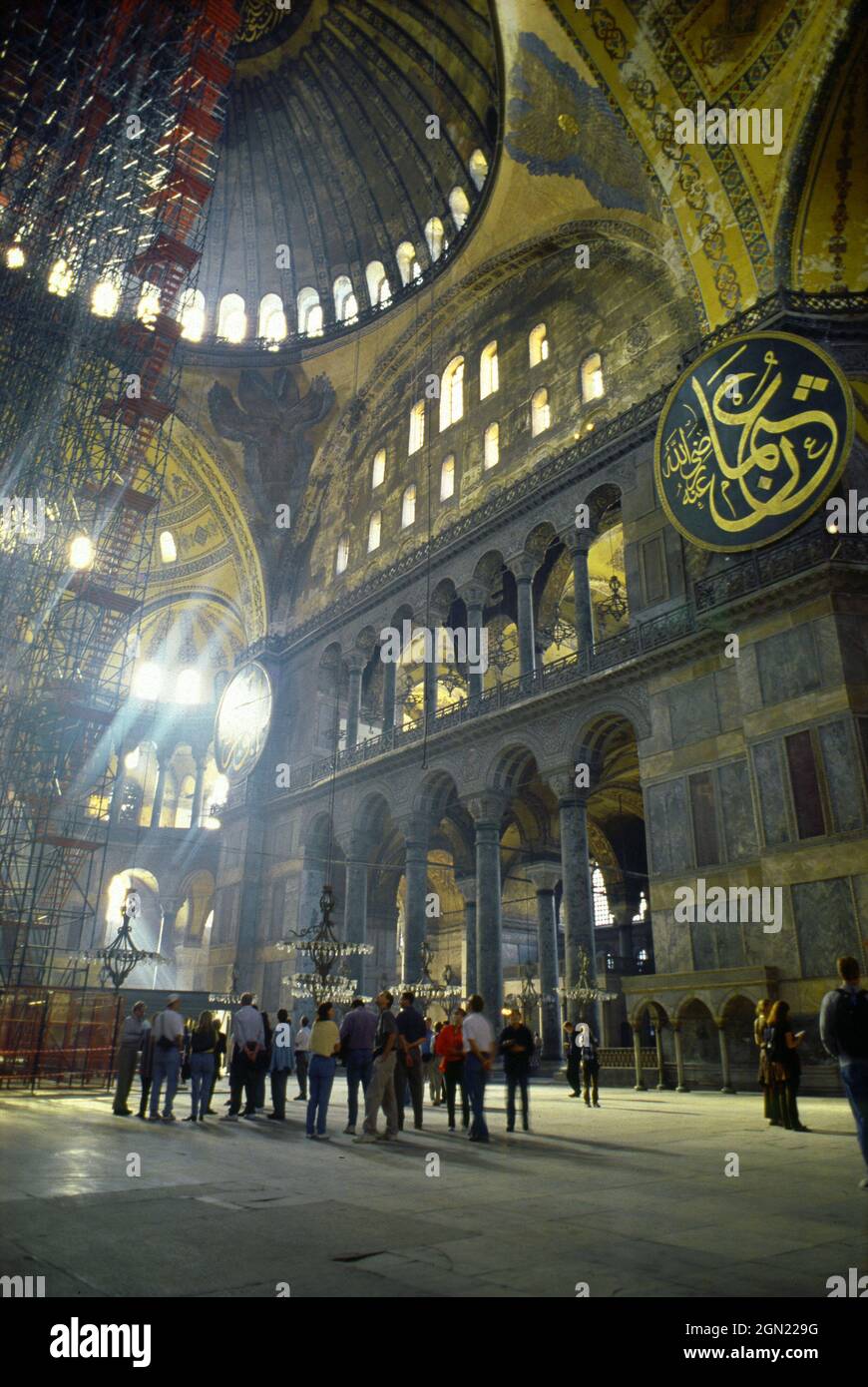 Haghia Sophia, erbaut unter Kaiser Justinian 532-537 die größte Kathedrale der Welt für tausend Jahre (ersetzt durch Sevilla im Jahr 1520), Es wurde ein m Stockfoto