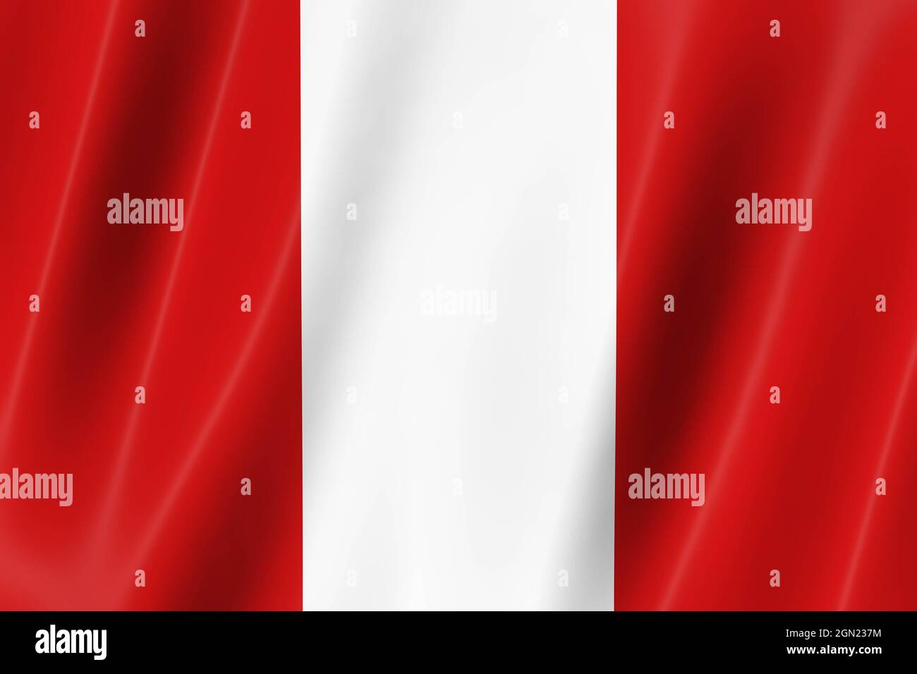 Peru Flagge der Seide-3D-Panoramabild Stockfoto