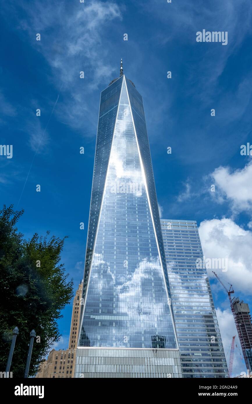 New York, USA, 21. September 2021 - Symbol des World Trade Center: Freedom Tower in der Innenstadt von New York City. Kredit: Enrique Shore/Alamy Stock Foto Stockfoto