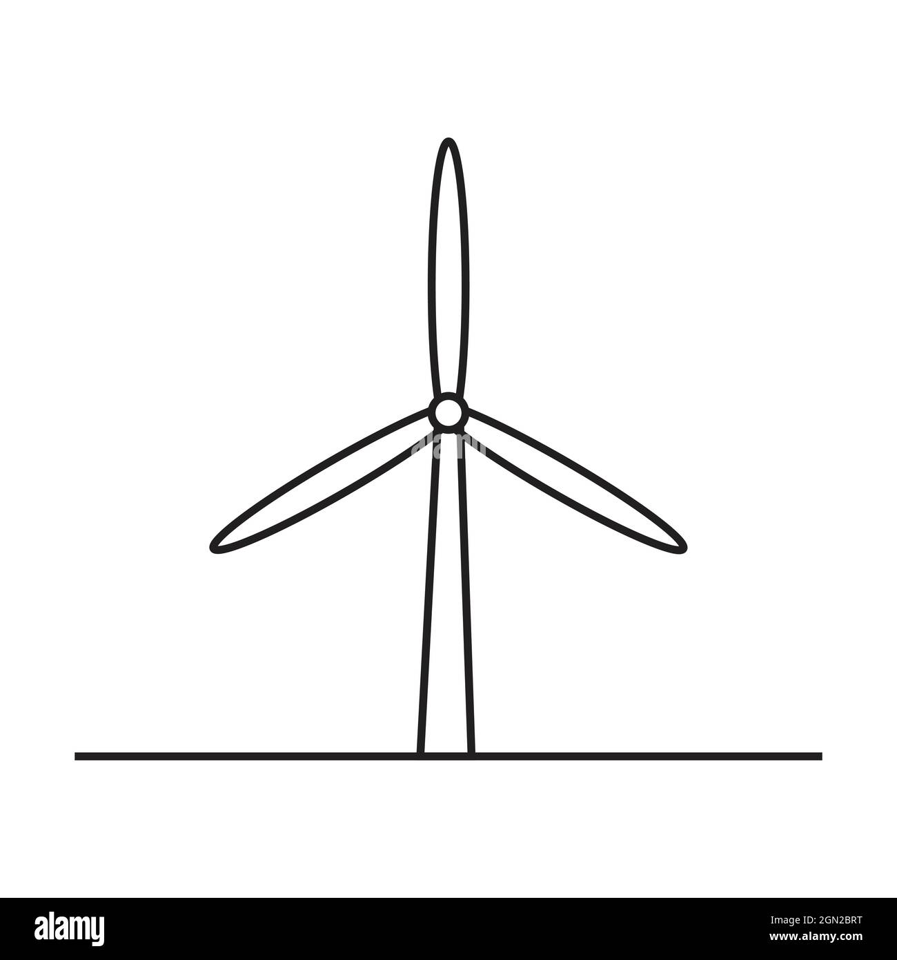 Windmühle alternative Windkraftanlage und erneuerbare Energie Vektor-Icon-Umwelt-Konzept für Grafik-Design, Logo, Website, Social Media, mobile App, UI Stock Vektor