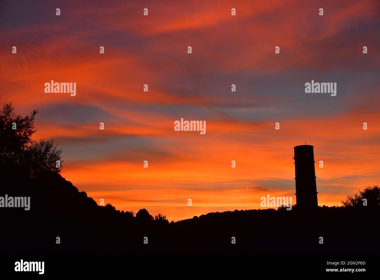 Sonnenuntergang, Rochdale Canal, Hebden Bridge, Calderdale, West Yorkshire Stockfoto