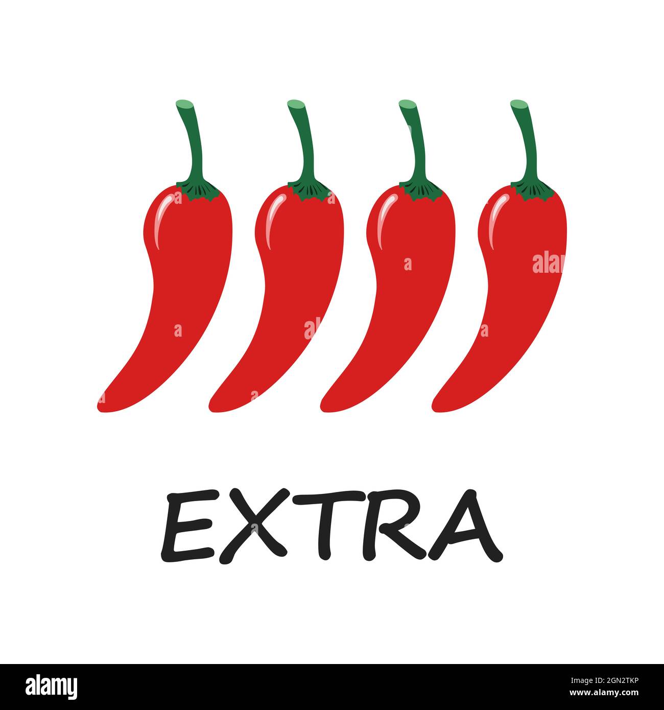 Würzige Chili-Pfeffer rote Sauce Ebene extra. Traditionelle mexikanische und chinesische Gerichte im Doodle-Stil. Vektor handgezeichnete Illustration isoliert auf einem Whi Stock Vektor