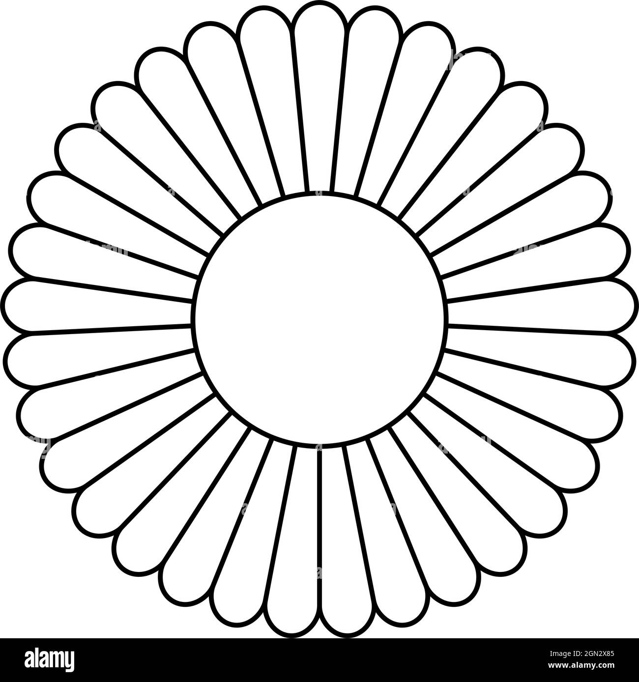 Rundes Symbol mit floralem griechisch-römischen Ornament auf weißem Hintergrund. Stock Vektor