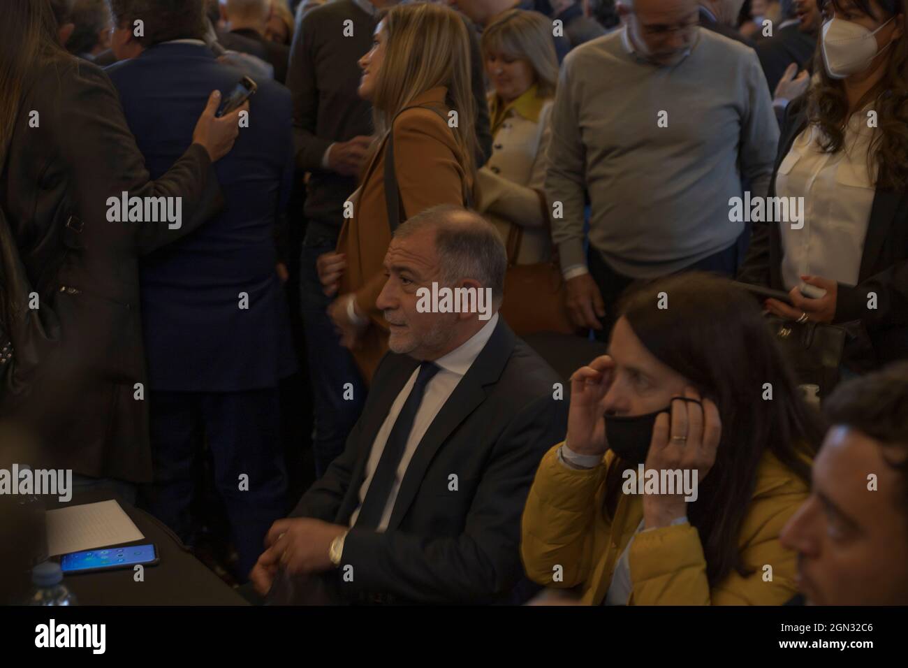 Ciudad De Buenos Aires, Argentinien. September 2021. Luis Juez, Kandidat für den Nationalsenator der Provinz Córdoba. (Foto: Esteban Osorio/Pacific Press) Quelle: Pacific Press Media Production Corp./Alamy Live News Stockfoto