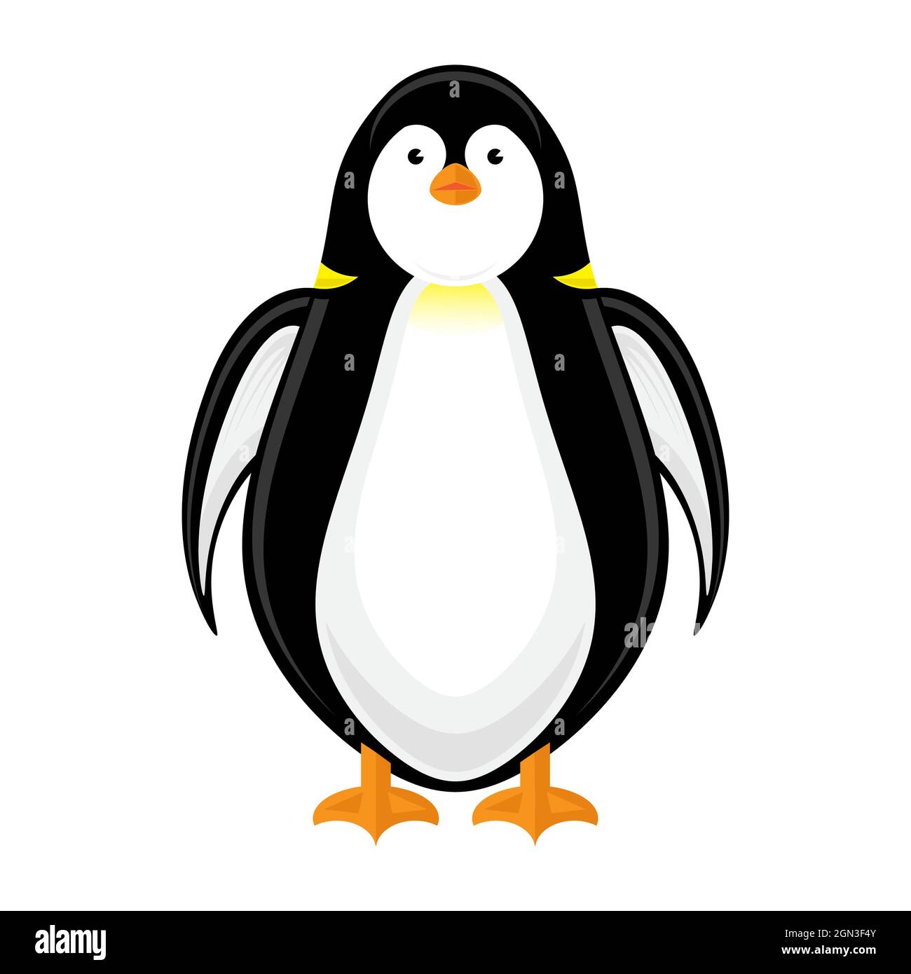 Niedliches Pinguin-Symbol auf weißem Hintergrund isoliert Stock Vektor